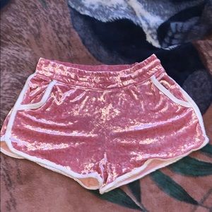 Very Cute Pink Velvet Shorts